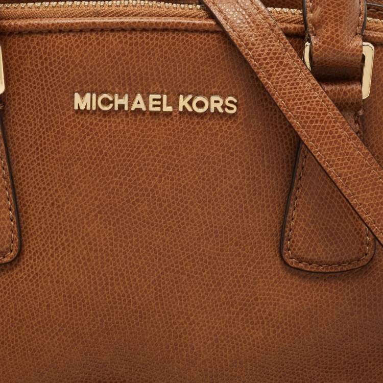 Pre Owned MICHAEL Michael Kors Brown Leather Medium Reese Satchel