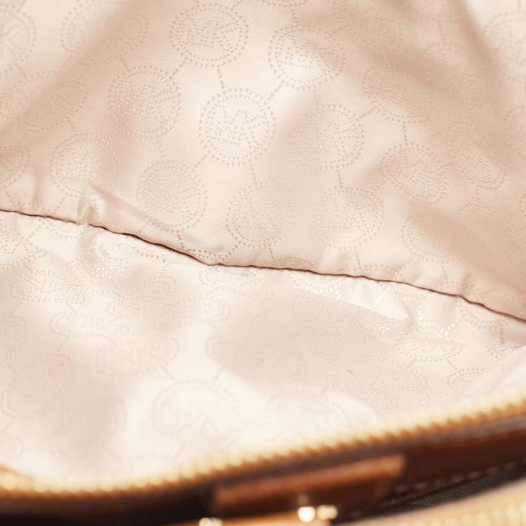 Pre Owned MICHAEL Michael Kors Brown Leather Medium Reese Satchel