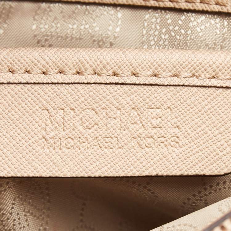 Pre Owned MICHAEL Michael Kors Blush Pink Saffiano Leather Large Cynthia Tote