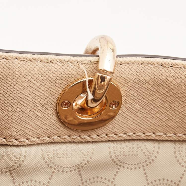 Pre Owned MICHAEL Michael Kors Blush Pink Saffiano Leather Large Cynthia Tote