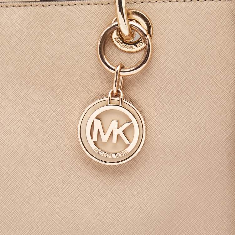Pre Owned MICHAEL Michael Kors Blush Pink Saffiano Leather Large Cynthia Tote