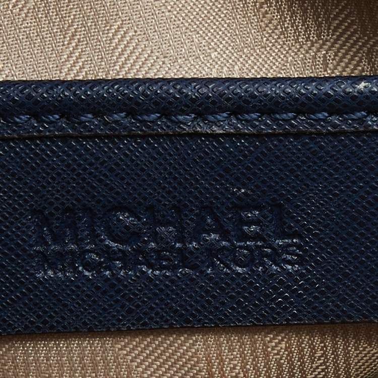 Pre Owned MICHAEL Michael Kors Blue Leather Mini Bridgette Tote