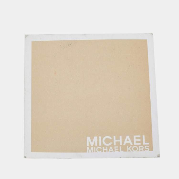 Pre Owned MICHAEL Michael Kors Metallic Signature Patent and Leather Jet Set Tote