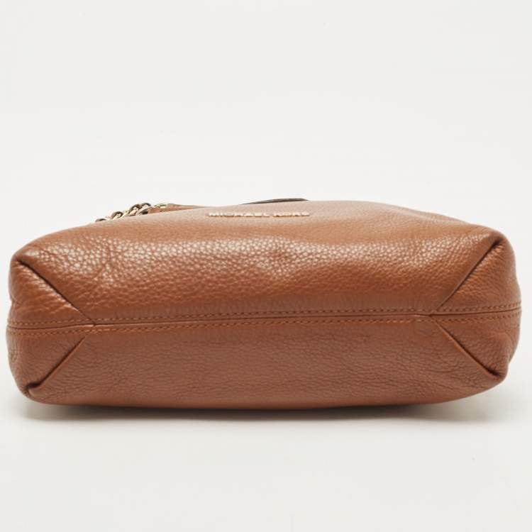 Pre Owned MICHAEL Michael Kors Brown Leather Chain Shoulder Bag
