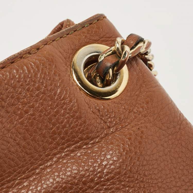Pre Owned MICHAEL Michael Kors Brown Leather Chain Shoulder Bag