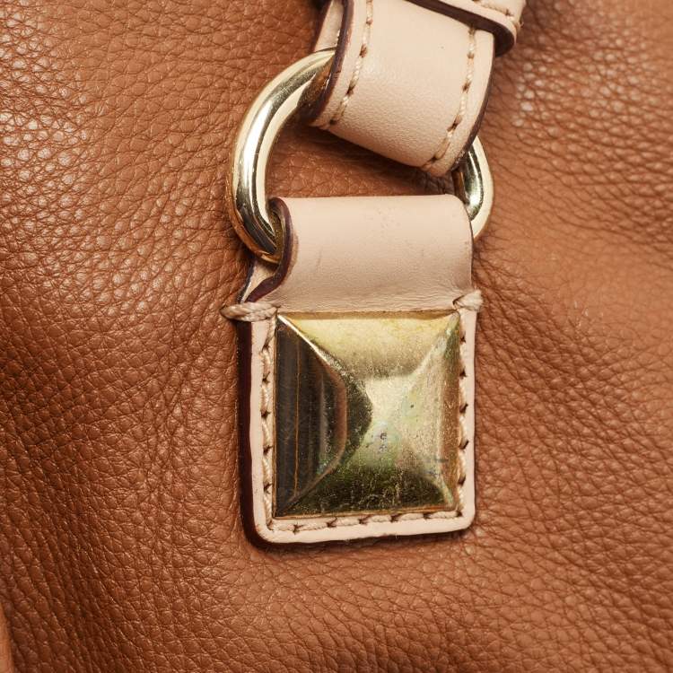 Pre Owned MICHAEL Michael Kors Brown Leather Grayson Boston Bag