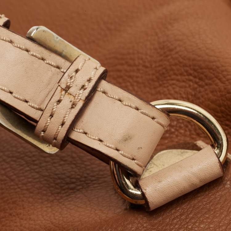 Pre Owned MICHAEL Michael Kors Brown Leather Grayson Boston Bag
