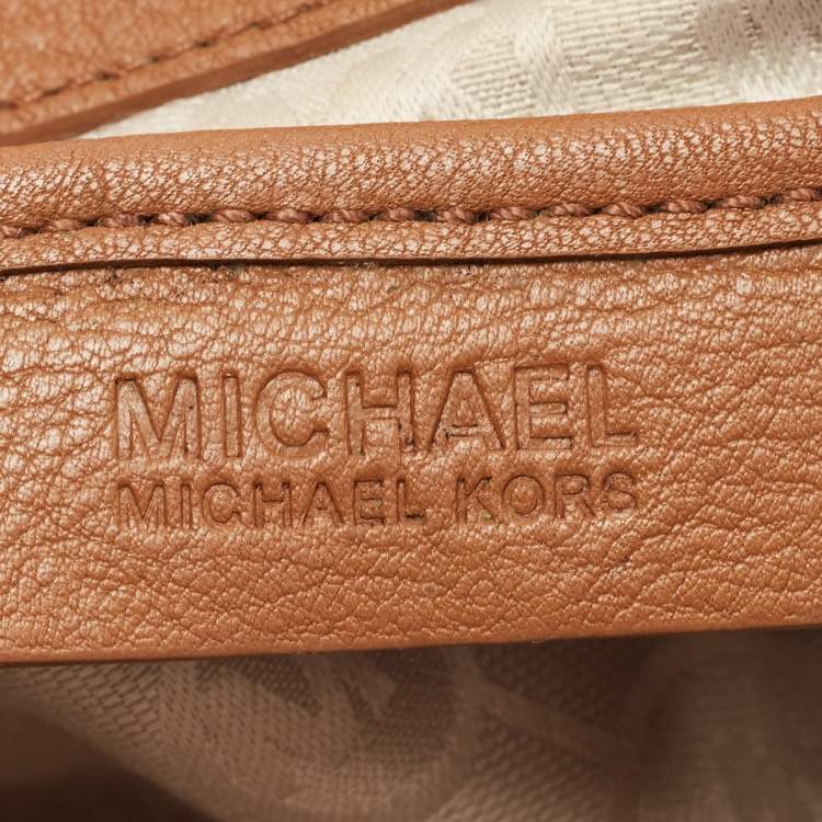 Pre Owned MICHAEL Michael Kors Brown Leather Grayson Boston Bag