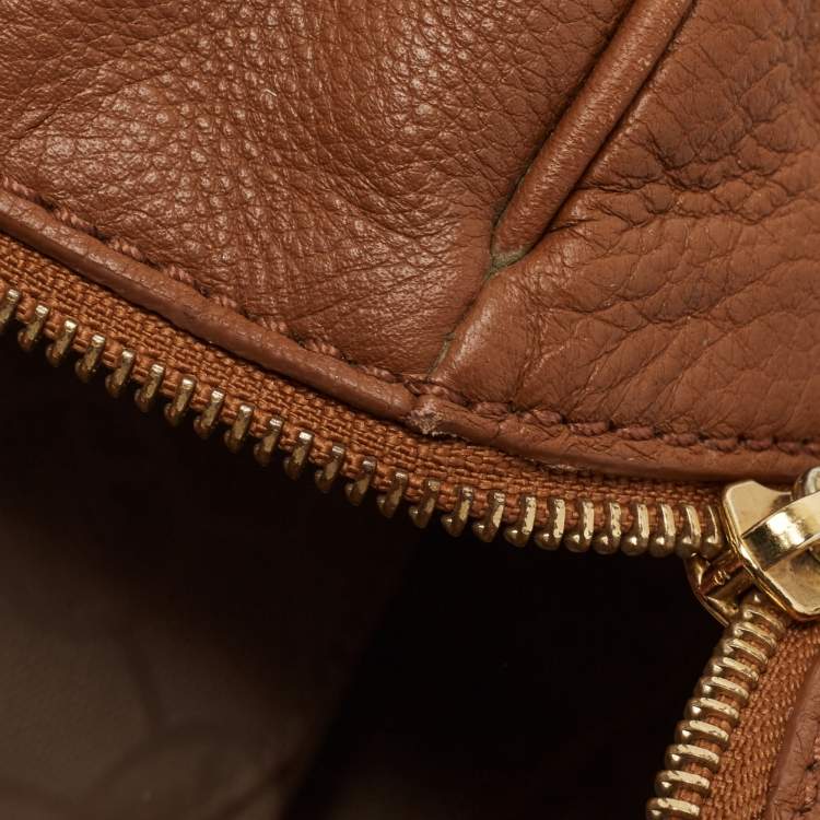 Pre Owned MICHAEL Michael Kors Brown Leather Grayson Boston Bag