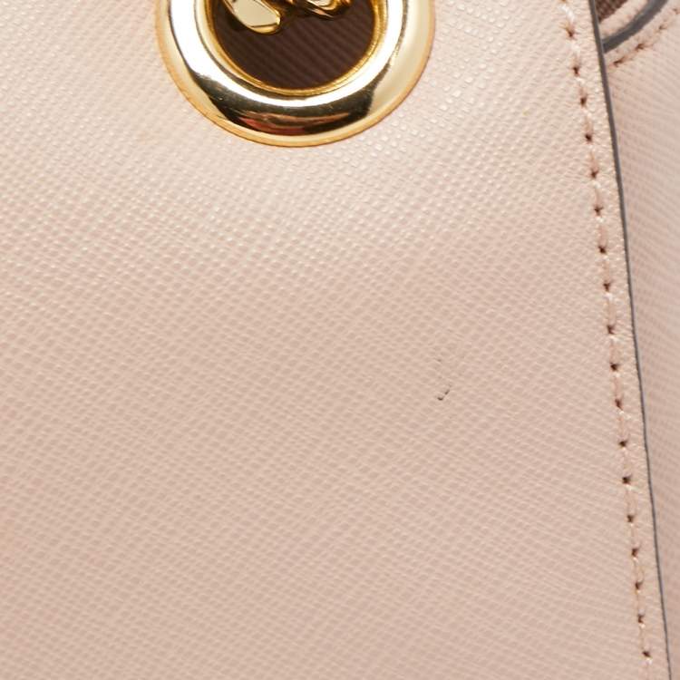 Pre Owned Michael Michael Kors Dusty Pink Studded Leather Tina Shoulder Bag