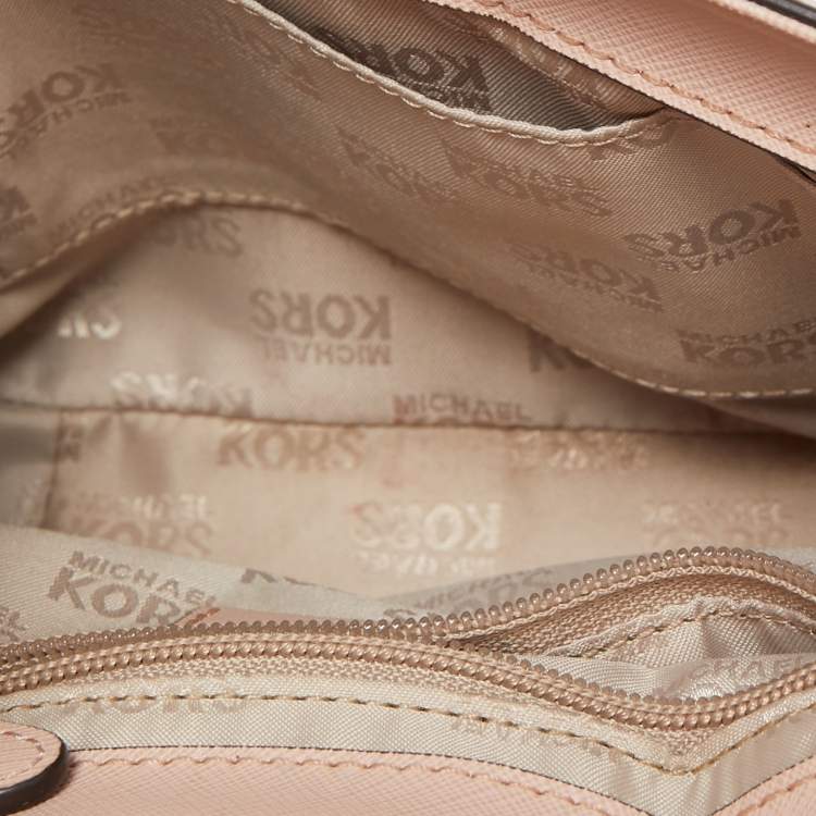 Pre Owned Michael Michael Kors Dusty Pink Studded Leather Tina Shoulder Bag