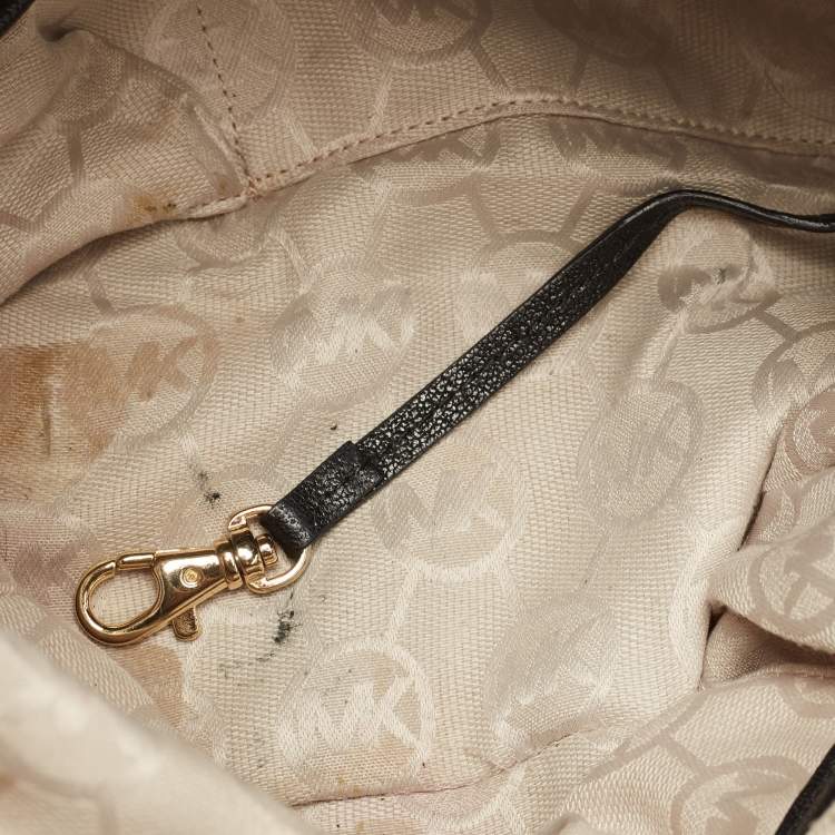 Pre Owned MICHAEL Michael Kors Black Leather Hamilton Tote 