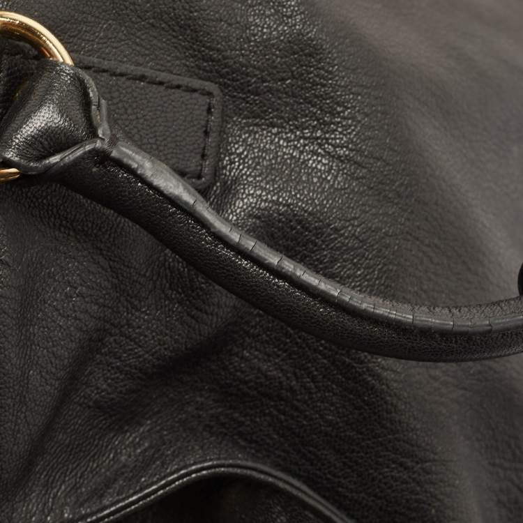 Pre Owned MICHAEL Michael Kors Black Leather Hamilton Tote 