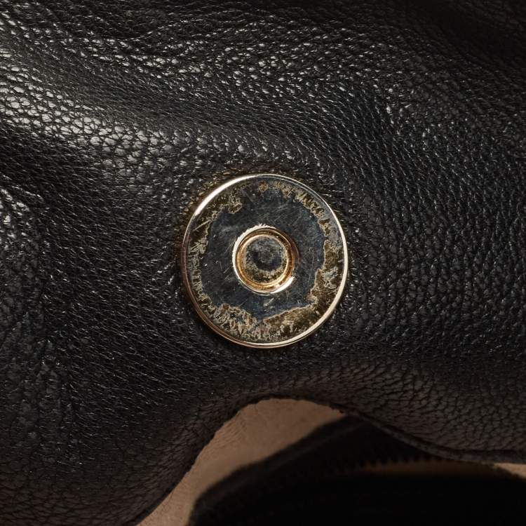 Pre Owned MICHAEL Michael Kors Black Leather Hamilton Tote 