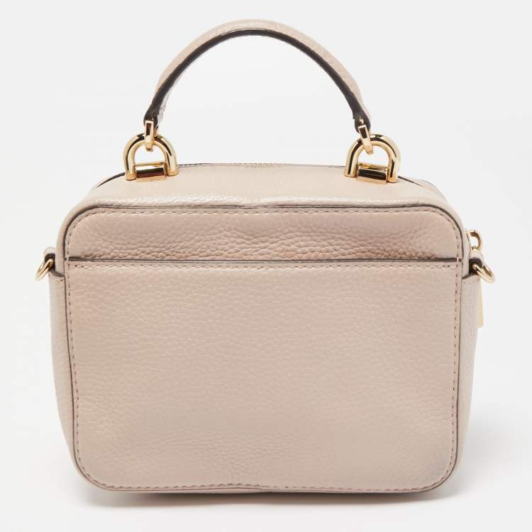 Pre Owned MICHAEL Michael Kors Light Pink Leather Mini Mott Crossbody Bag