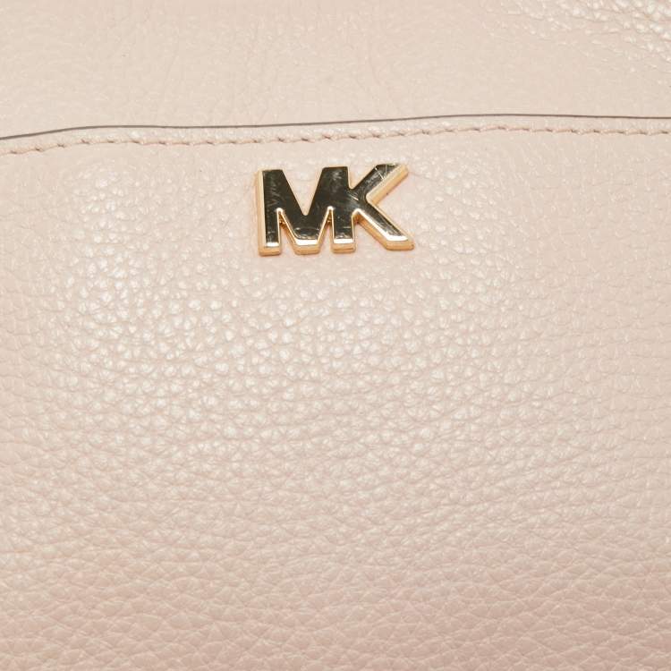 Pre Owned MICHAEL Michael Kors Light Pink Leather Mini Mott Crossbody Bag