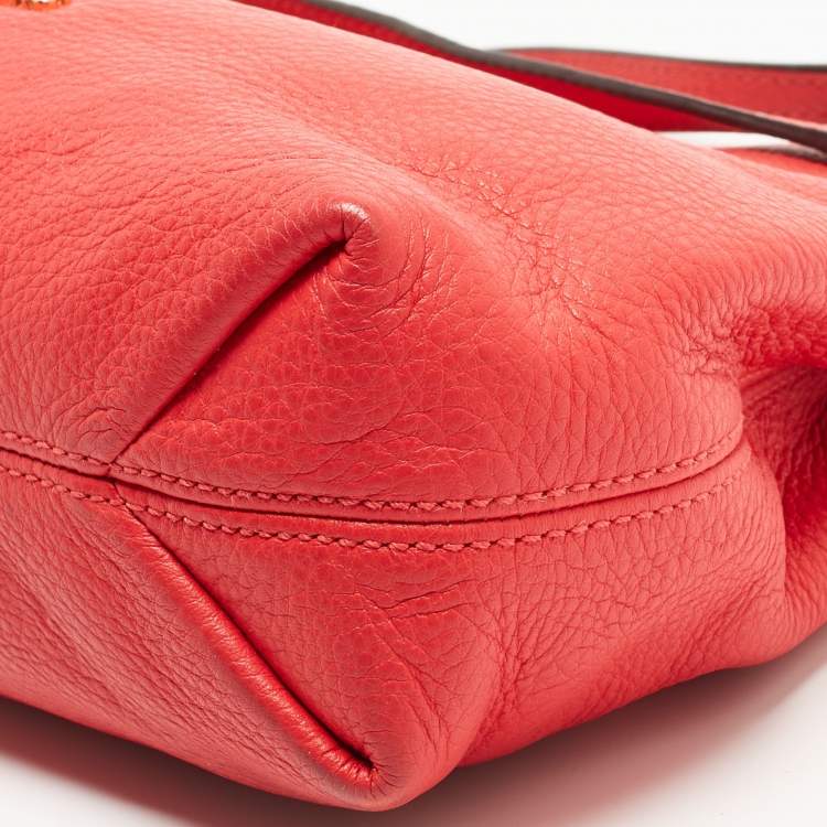 Pre Owned MICHAEL Michael Kors Coral Leather Jet Set Chain Shoulder Bag