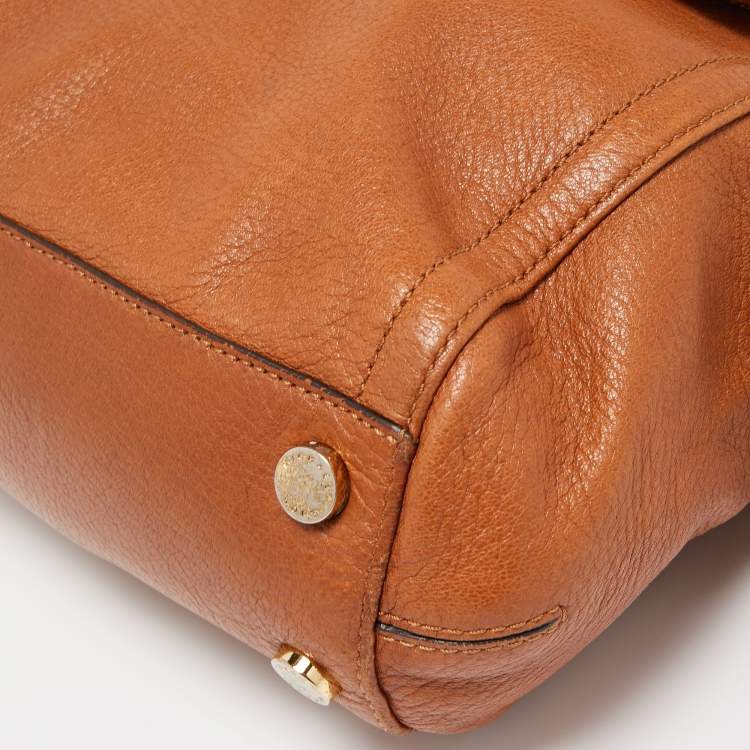 Pre Owned MICHAEL Michael Kors Brown Leather Deneuve Satchel