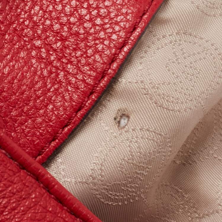 Pre Owned MICHAEL Michael Kors Red Leather Bedford Hobo