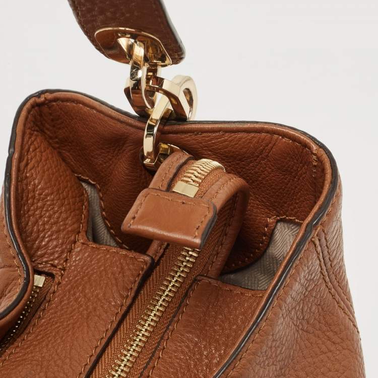 Pre Owned MICHAEL Michael Kors Brown Leather Fulton Hobo