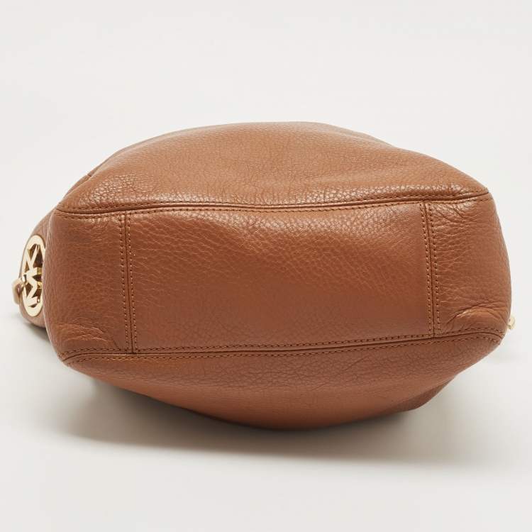 Pre Owned MICHAEL Michael Kors Brown Leather Fulton Hobo