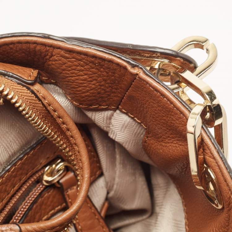 Pre Owned MICHAEL Michael Kors Brown Leather Fulton Hobo