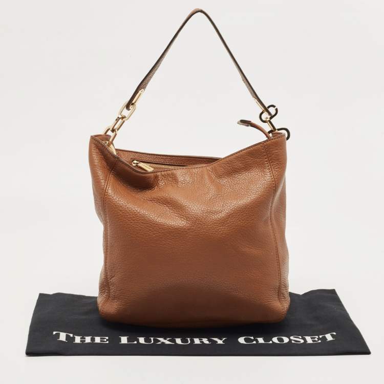 Pre Owned MICHAEL Michael Kors Brown Leather Fulton Hobo