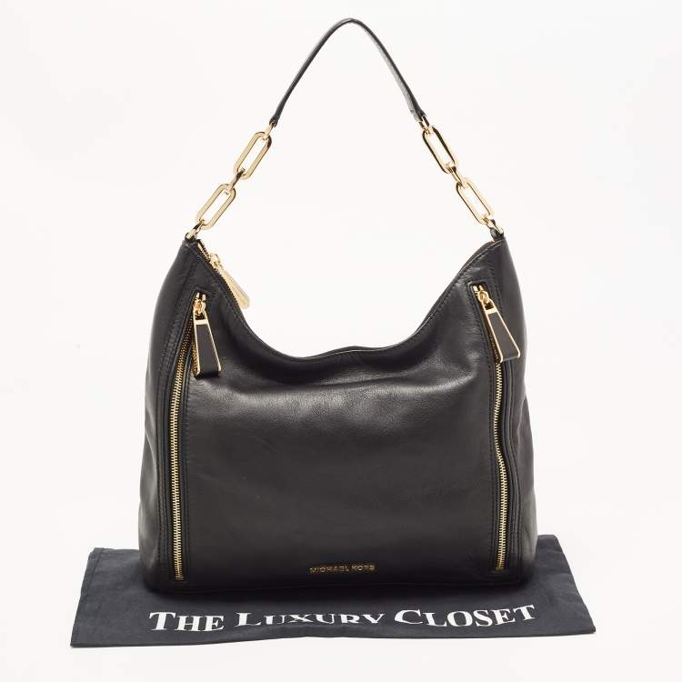 Pre Owned MICHAEL Michael Kors Black Leather Matilda Shoulder Bag