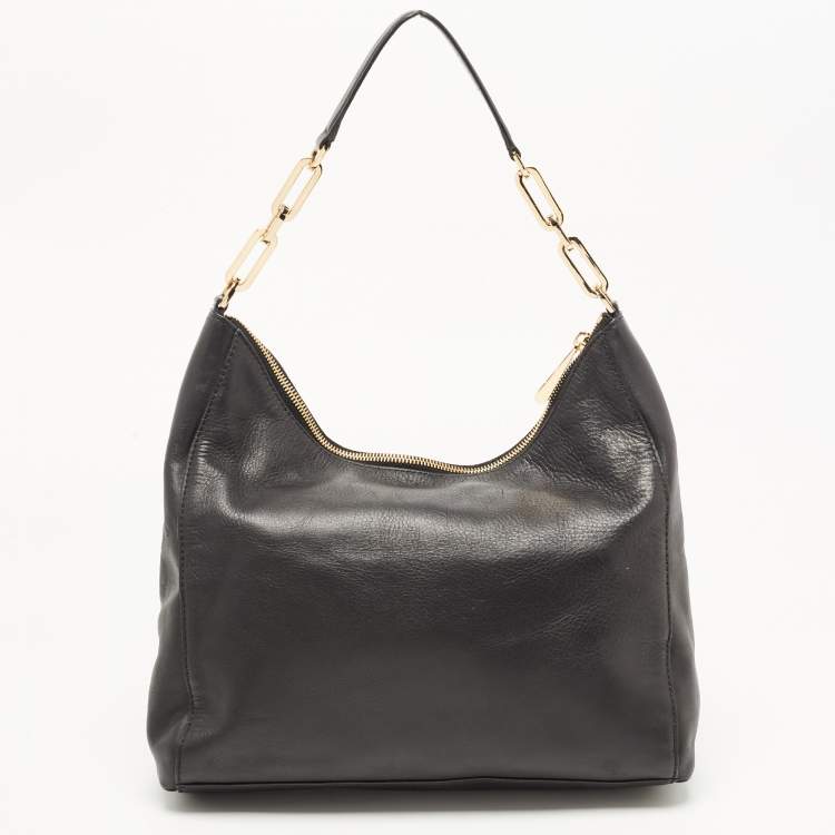 Pre Owned MICHAEL Michael Kors Black Leather Matilda Shoulder Bag
