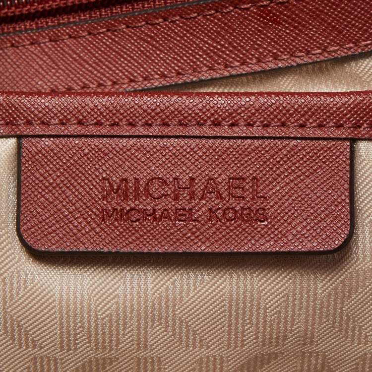 Pre Owned MICHAEL Michael Kors Brown Leather Large Jet Set Travel Tote