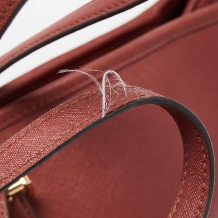 Pre Owned MICHAEL Michael Kors Brown Leather Large Jet Set Travel Tote