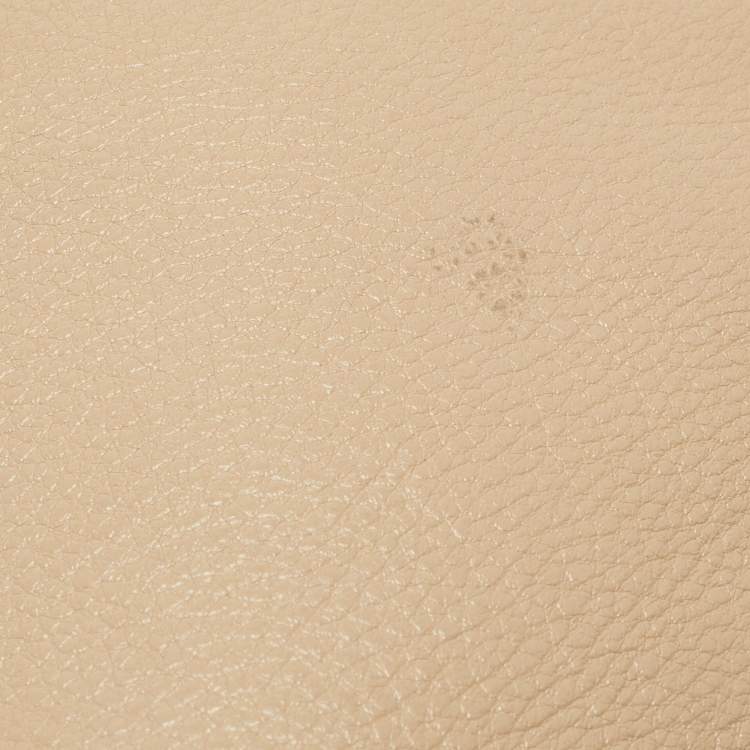 Pre Owned MICHAEL Michael Kors Beige Leather Leighton Shoulder Bag