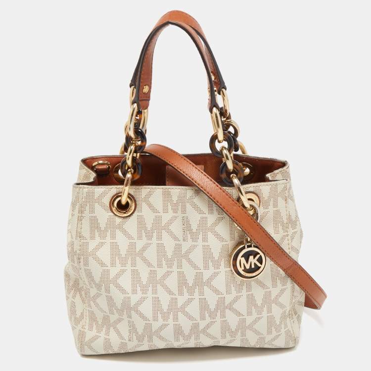 Michael Kors Kenly MK Logo Crossbody Bag Purse Handbag (BROWN): Handbags:  Amazon.com
