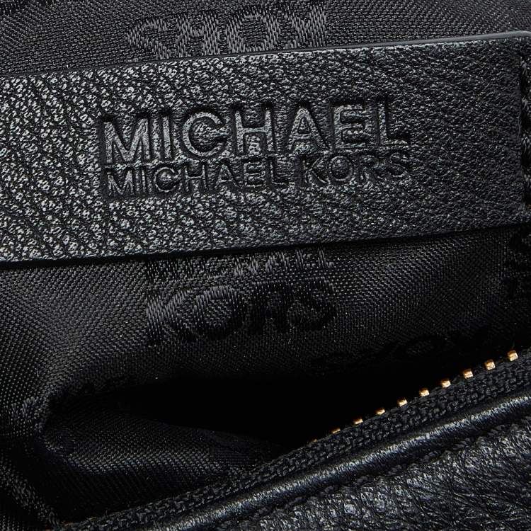 Pre Owned MICHAEL Michael Kors Black Leather Chain Hobo