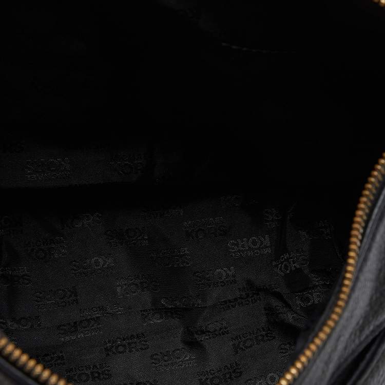 Pre Owned MICHAEL Michael Kors Black Leather Chain Hobo