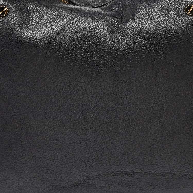 Pre Owned MICHAEL Michael Kors Black Leather Chain Hobo