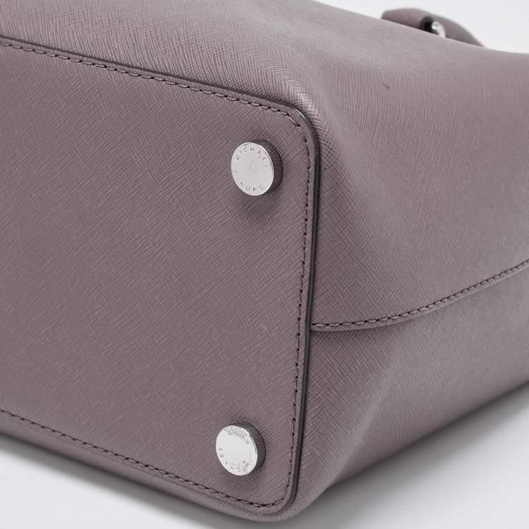 Pre Owned MICHAEL Michael Kors Grey Leather Savannah Tote