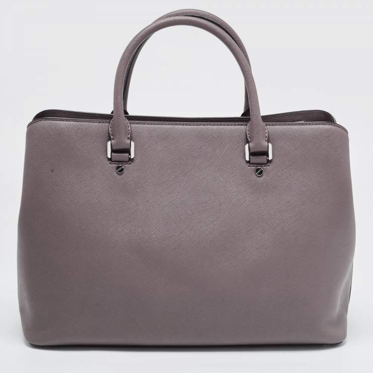 Pre Owned MICHAEL Michael Kors Grey Leather Savannah Tote