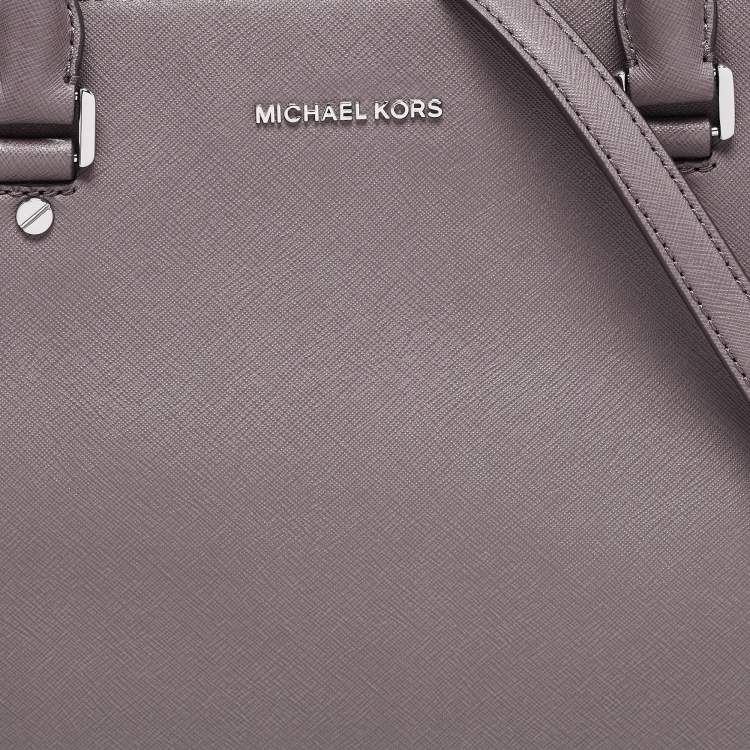 Pre Owned MICHAEL Michael Kors Grey Leather Savannah Tote