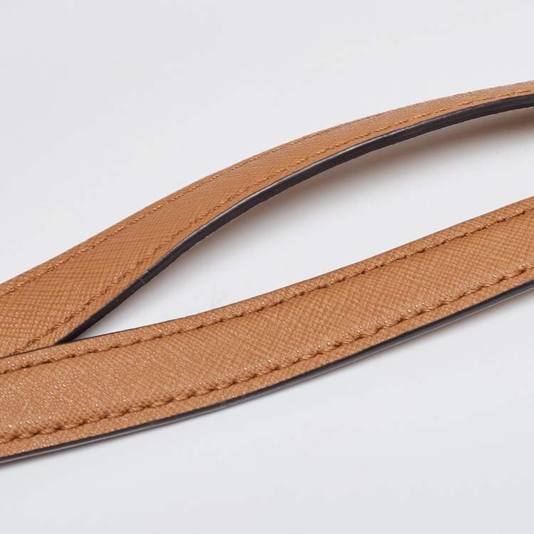 مملوكة مسبقًا MICHAEL Michael Kors White/Brown Signature Coated Canvas and Leather Tote