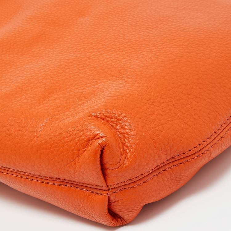 Pre Owned  MICHAEL Michael Kors Orange Leather Jet Set Chain Shoulder Bag