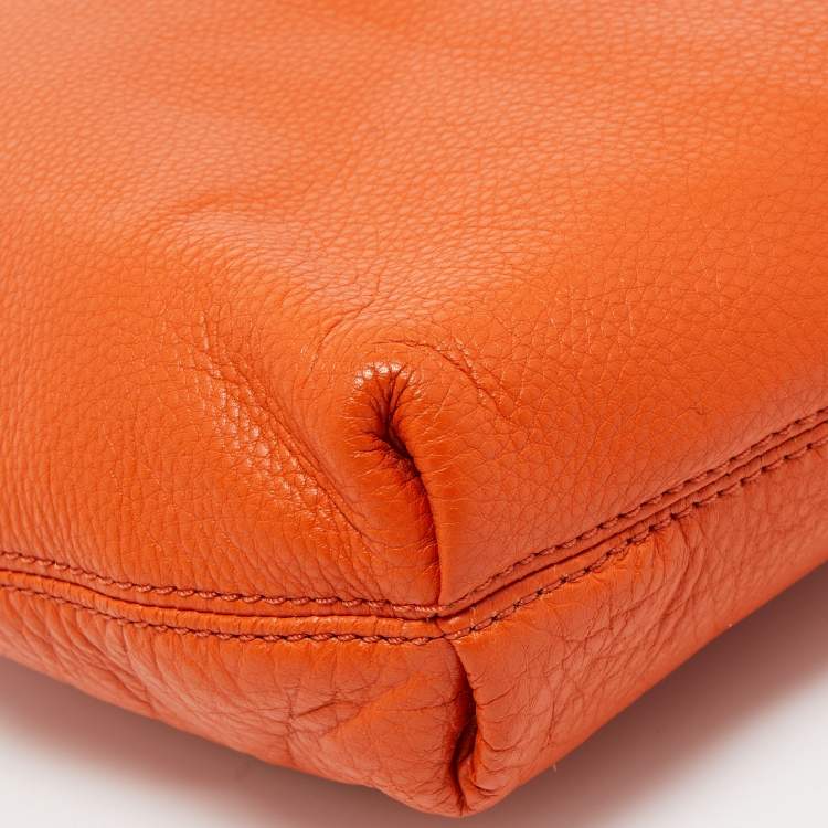 Pre Owned  MICHAEL Michael Kors Orange Leather Jet Set Chain Shoulder Bag