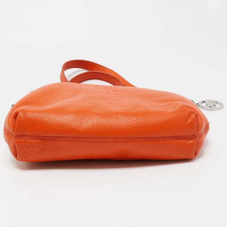 Pre Owned  MICHAEL Michael Kors Orange Leather Jet Set Chain Shoulder Bag