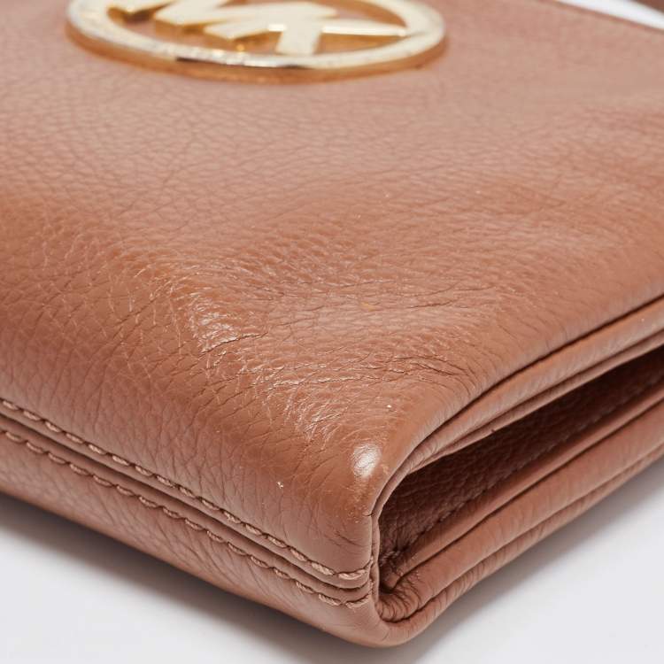Pre Owned MICHAEL Michael Kors Brown Leather Crossbody Bag