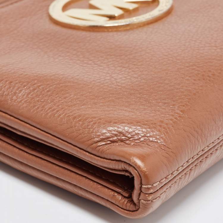 Pre Owned MICHAEL Michael Kors Brown Leather Crossbody Bag