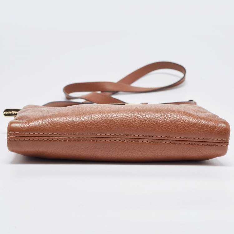 Pre Owned MICHAEL Michael Kors Brown Leather Crossbody Bag