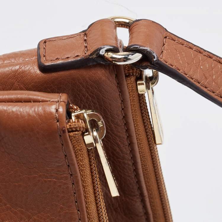 Pre Owned MICHAEL Michael Kors Brown Leather Crossbody Bag