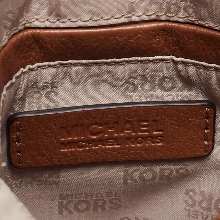 Pre Owned MICHAEL Michael Kors Brown Leather Crossbody Bag