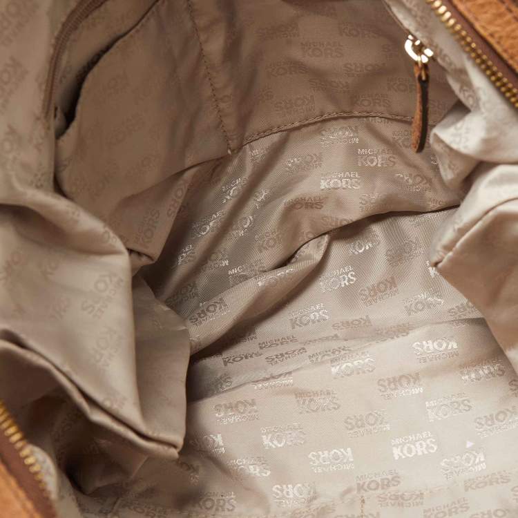 Pre Owned MICHAEL Michael Kors Brown Ostrich Embossed Leather Tote