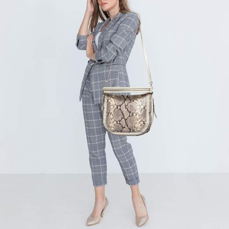  Michael Kors Selma Medium Python Pattern-embossed